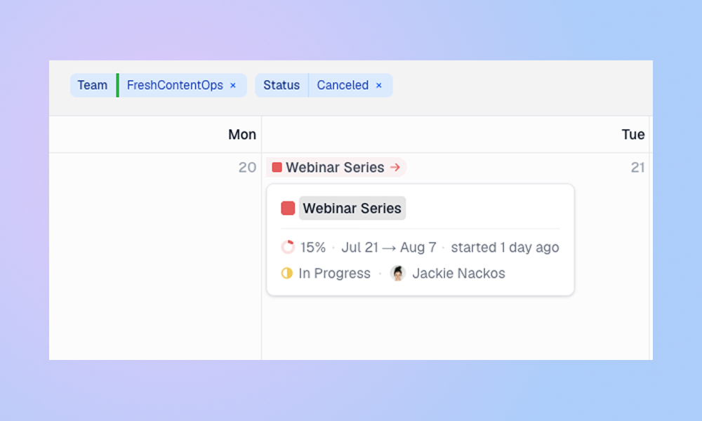 See the Bigger Picture: Project Dates, Task Sorting, and More Calendar Context